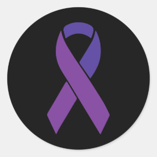 Ribbon Alzheimerheimer Awareness Supporter Survivo Classic Round Sticker