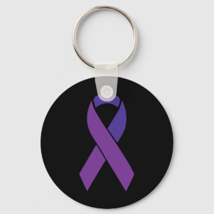 Ribbon Alzheimerheimer Awareness Supporter Survivo Key Ring