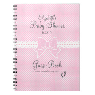 Ribbon and Bow-Baby Shower Guest Book