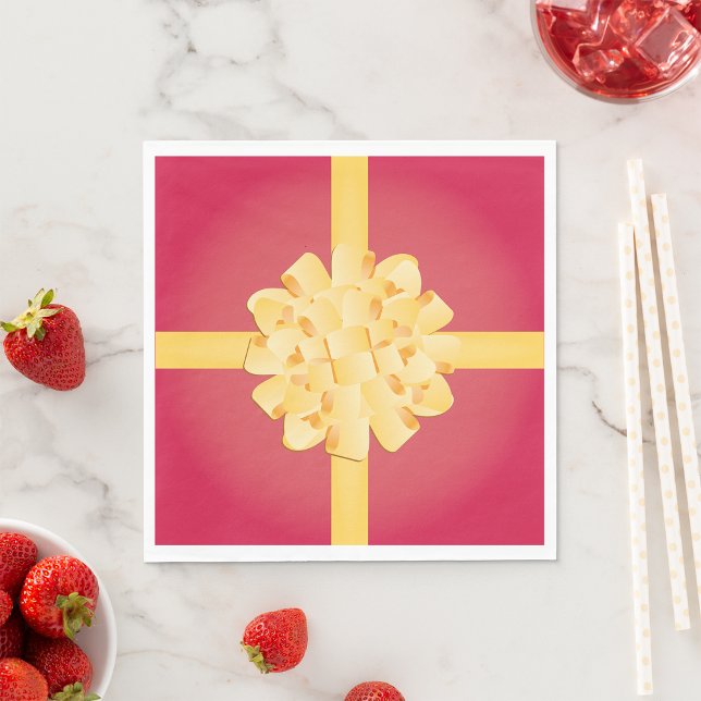 Ribbon And Bow Paper Napkins (Creator Uploaded)
