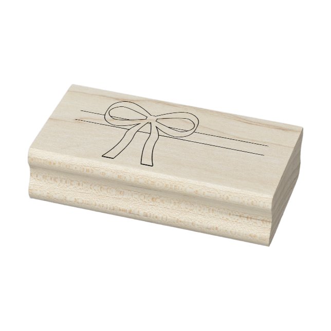 Ribbon and Bow Wood Art Stamp (Stamp)