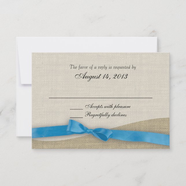 Ribbon and Burlap Response Card (Front)