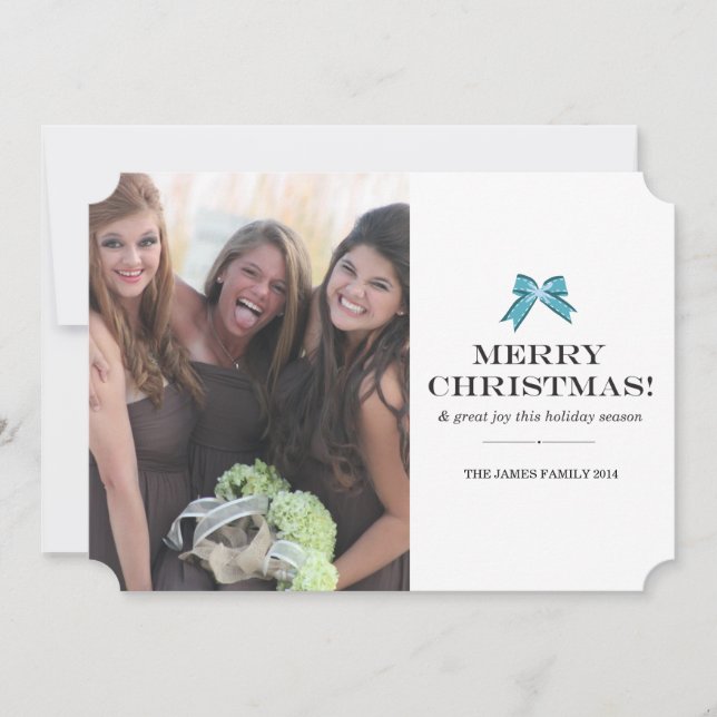 ribbon and christmas holiday card (Front)