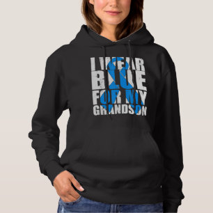 Ribbon Autism I Wear Blue For My Grandson Autism A Hoodie