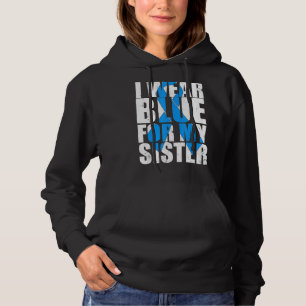 Ribbon Autism I Wear Blue For My Sister Autism Awa Hoodie