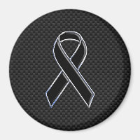 Ribbon Awareness Black Carbon Fiber