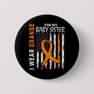 Ribbon Baby Sister Leukaemia Awareness 6 Cm Round Badge