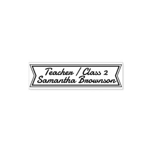 Ribbon Banner Class Teacher Self-inking Stamp