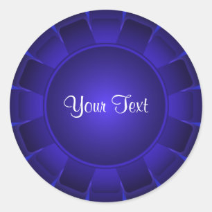 Ribbon Blue Blank to Customise Classic Round Sticker