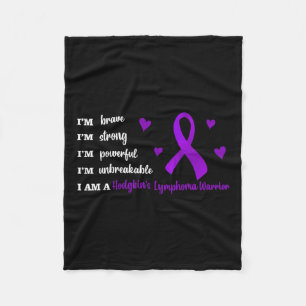 Ribbon Blue Hydrocephalus Warrior Cancer Awareness Fleece Blanket