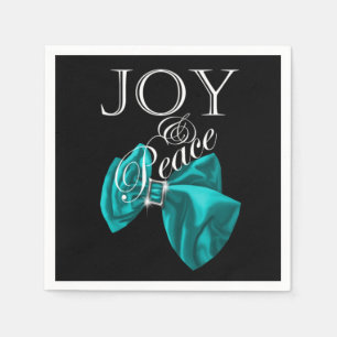 ribbon blue joy peace napkin