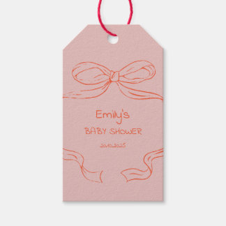 Ribbon bow - Baby Shower Gift Tags