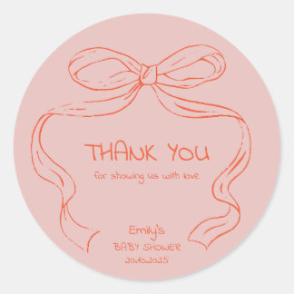 Ribbon Bow - Baby Shower Stickers
