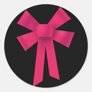 Ribbon Bow Classic Round Sticker