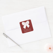 Ribbon Bow Envelope Seal Return Address