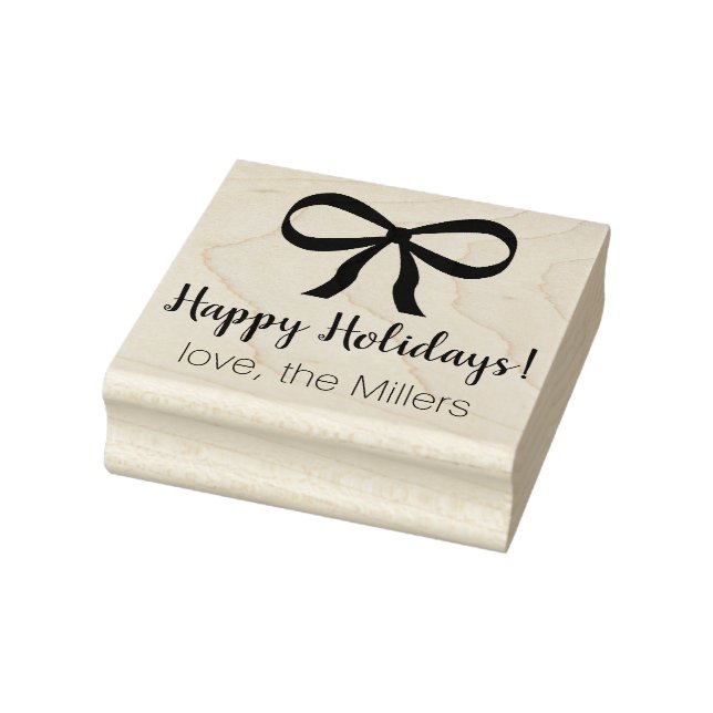 Ribbon Bow Happy Holidays Stamp (Stamp)
