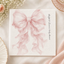 Ribbon Bow Pink Baby Shower 