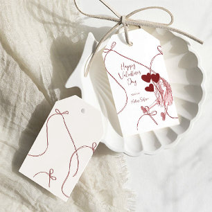 Ribbon Bows & Heart Balloons – Valentine’s Day Gift Tags