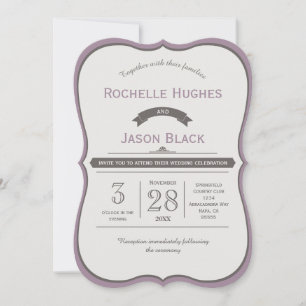 Ribbon Bracket Invitations