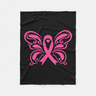 Ribbon Breast Cancer Awareness  Fleece Blanket