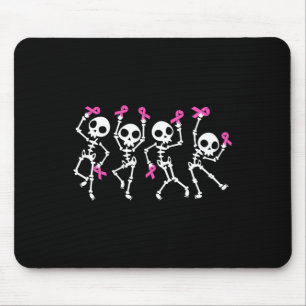 Ribbon Breast Cancer Awareness Skeleton Women Men Mouse Mat
