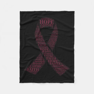 Ribbon Breast Cancer Awareness T Fleece Blanket