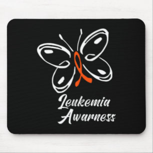Ribbon Butterfly Aml Leukaemia Awareness 1 Mouse Mat