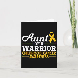 Ribbon Cancer Fighter Aunt Childhood Cancer Awaren Card