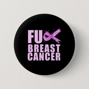Ribbon Cancer For Breast Cancer Awareness 6 Cm Round Badge