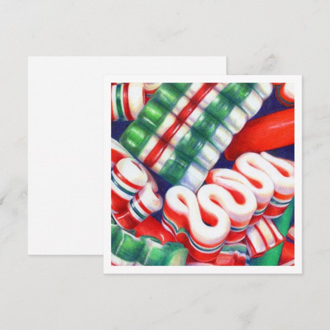RIBBON CANDY 5.25 Square Flat Card (Front/Back)
