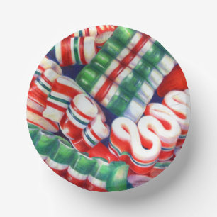 RIBBON CANDY 7" Paper Bowls Plate