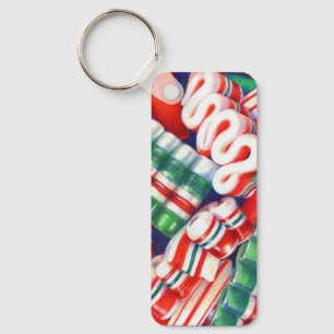 RIBBON CANDY Aluminium Rectangle Keychain