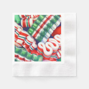 RIBBON CANDY Coined Cocktail Paper Napkins
