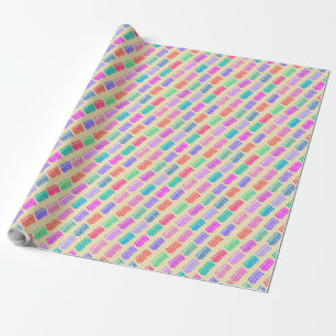Ribbon Candy in Pink Lemonade Wrapping Paper