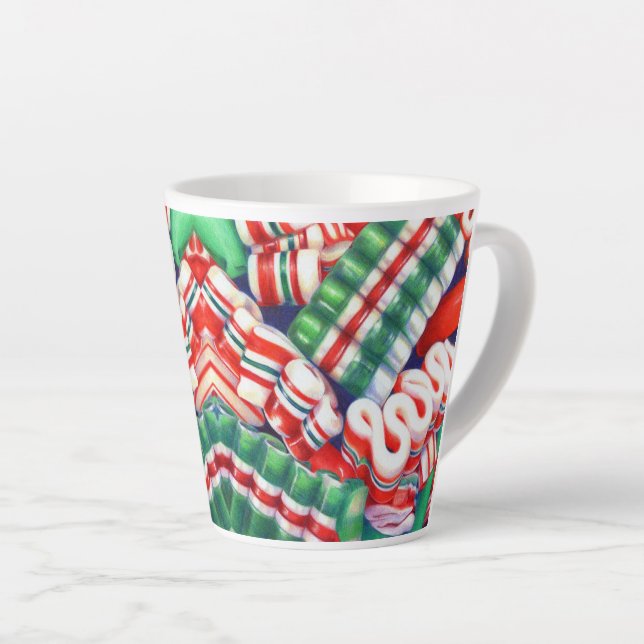 RIBBON CANDY Latte Mug (Right Angle)