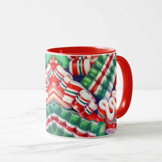 RIBBON CANDY Red Combo Mug (Front Right)
