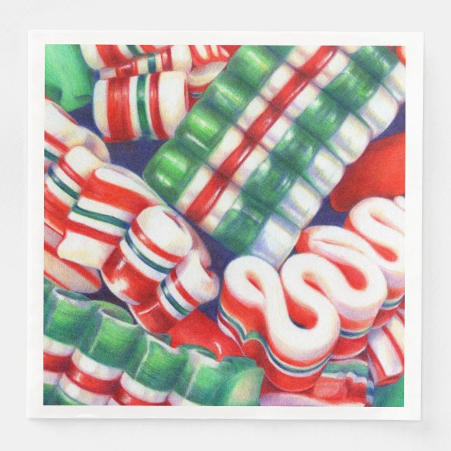 RIBBON CANDY Standard Dinner Paper Napkins (Front)