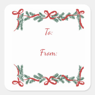 Ribbon Christmas labels