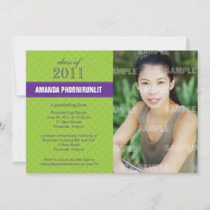 Ribbon Cross Graduation Invitation