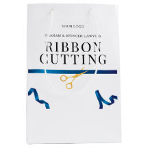 Ribbon Cutting Ceremony Gift Bag in Blue
