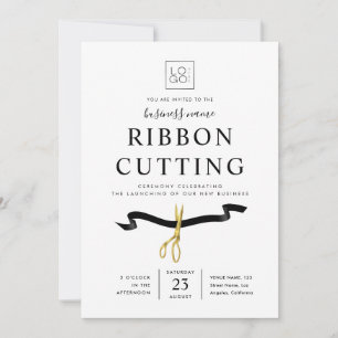 Ribbon Cutting Grand Opening Business Launch Event Invitation