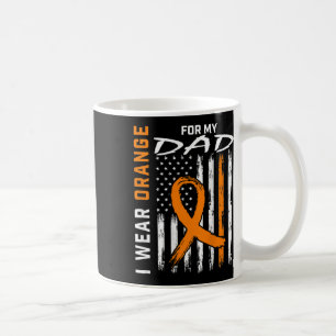 Ribbon Dad Leukaemia Awareness American Flag Graph Coffee Mug