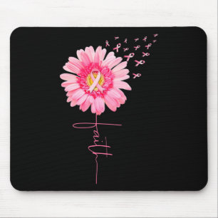 Ribbon Daisy Faith - Breast Cancer Awareness Month Mouse Mat