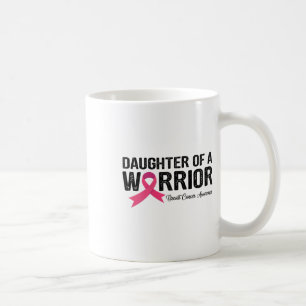 Ribbon Daughter Of A Warrior Breast Cancer Awarene Coffee Mug