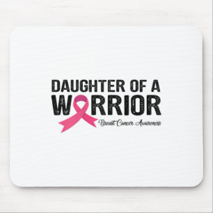 Ribbon Daughter Of A Warrior Breast Cancer Awarene Mouse Mat