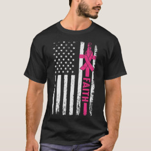 Ribbon Faith Breast Cancer Awareness  T-Shirt