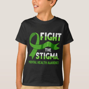 Ribbon Fight The Stigma Mental Health Mens T-Shirt
