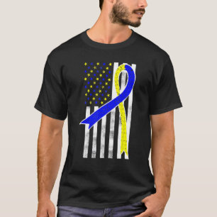 Ribbon Flag World Down Syndrome Day T Shirt Women