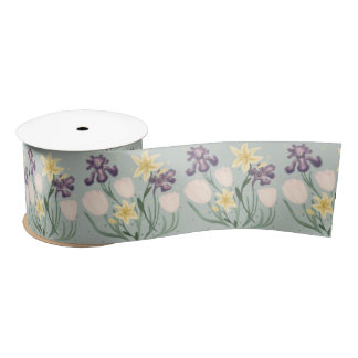 Ribbon floral satin ribbon