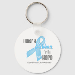 Ribbon For My Hero - Prostate Cancer Key Ring